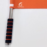 Drapeaux de communication pour arbitres de football portatifs personnalisés, en tissu épais, avec mât en acier inoxydable, signalisation imperméable