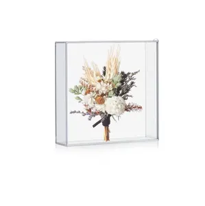 Hot Selling Clear Acrylic Box Acrylic Display Case for Dried Flower Acrylic Picture Display Frame