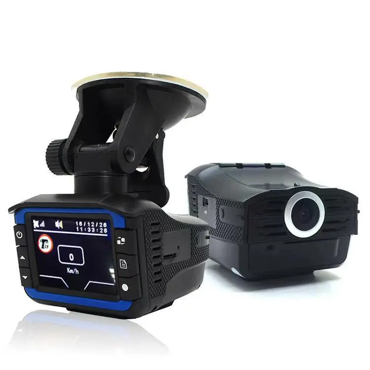 Üretici 2in1 Radar dedektörü dashcam 2 inç kaydedici 1080P hız dedektör kamerası araba Radar dedektörleri çizgi kam