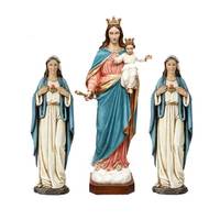 Décoration d'intérieur, statue de la Vierge Marie en résine grandeur nature, sculptée à la main, figurine religieuse de haute qualité, vente en gros de statues de la Vierge Marie
