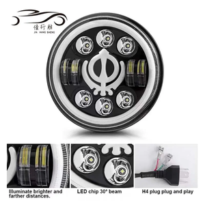 JHS 7 pouces phare Led 75W étanche Ip68 feux de croisement Halo anneau Angle oeil conduite lumière phare rond pour Ford Ranger Jeep - Product Image 6