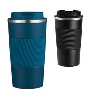 NEW 316 Stainless Steel <b>Double</b> <b>Wall</b> Vacuum Flask Reusable Coffee <b>Mug</b> Office Cup 24hrs Thermal Insulation 510ML Eco-Friendly Lid - Product Image 1