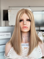 Perruque Sheitel SHY, couleur blonde, cheveux humains naturels, dessus en dentelle, finition Sheitel de qualité supérieure, distributeur en gros