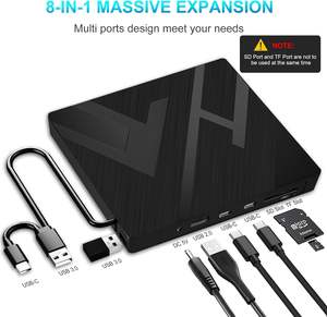 USB 3.0 Type-C <span class=keywords><strong>Portable</strong></span> <span class=keywords><strong>CD</strong></span>/DVD +/-RW ABS <span class=keywords><strong>Graveur</strong></span> de <span class=keywords><strong>lecteur</strong></span> externe <span class=keywords><strong>Lecteur</strong></span> de carte pour ordinateur <span class=keywords><strong>portable</strong></span> Ce. Support ROHS pour ordinateur de bureau - Product Image 2