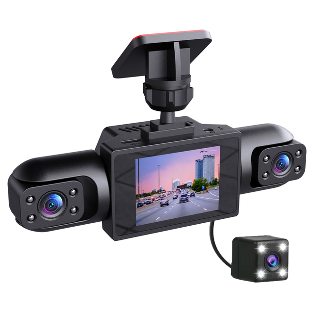 Zimtop Dash Cam 1080P 4 Lens Camera 2" Front and Side Dashcam Car DVR Loop Recording Night Vision Motion Detection OEM Factory