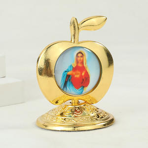 Decoraciones Religiosas Retro con Tema Católico, Ovaladas de María y Ángel, Adornos para el Hogar, Oficina, Manualidades - Product Image 4