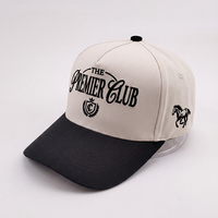 Gorras de Béisbol de Algodón de 5 Paneles con Logotipo Bordado Personalizado, Gorras Lisas de Dos Tonos con Visera Curva para Adultos