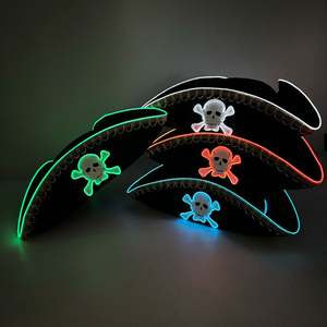Sombreros de Vaquero y Pirata con Luces LED para Niños - Accesorio de Disfraz Luminoso para Fiestas de Halloween - Product Image 5