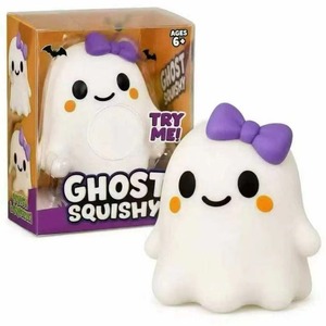 Squishy Fantôme Mignon 5,7 Pouces Géant Doux à Remontée Lente, Jouet Anti-Stress à Presser, Styles Homme Femme, Accessoire de Bureau pour Halloween - Product Image 1
