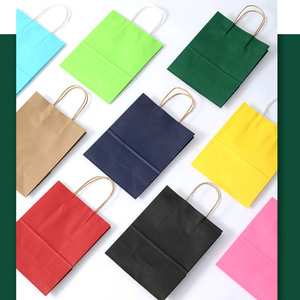 <span class=keywords><strong>Bolsa</strong></span> de regalo de papel personalizada con asas, <span class=keywords><strong>bolsa</strong></span> de papel, bolsas de agradecimiento para boutique, bolsas personalizadas de papel Kraft Al Por Mayor - Product Image 3