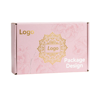 Boîte postale ondulée avec logo personnalisé de commerce électronique avec logo de timbre doré livraison gratuite emballage en carton de papier pour chaussettes type de dossier