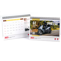 Kalender Desktop kertas kustom pabrik sumber Tiongkok dengan fungsi cetak kalender dan jam-OEM/ODM tersedia