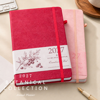 Nouveau produit : Bloc-notes A5 en similicuir cousu, couverture rigide, imprimé UV, 204 feuilles, agenda avec élastique