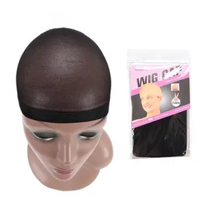 Cappellini per calze a rete a cupola Logo personalizzato cappuccio per parrucca con collant Ultra trasparente invisibile per fare parrucche