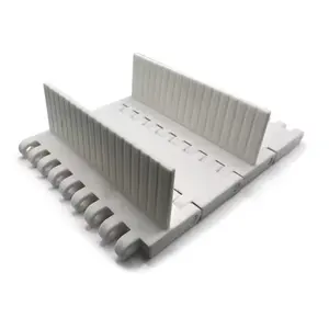 OPB Pitch 50.8mm Plastic modular conveyor belt with cleat flight with side guide components