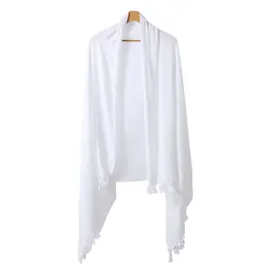 Vente en gros de haute qualité 100% polyester Jacquard musulman Haji Ihram Serviette Spot Pèlerinage Serviette blanche Ihram Hajj et Omra Serviette