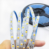 Lampu Strip Fleksibel 12V 6.5W/m Bentuk S Zigzag 2835 LED Tape IP20 Dapat Dipotong 3 LED Potong untuk Penerangan Belakang Logo Toko