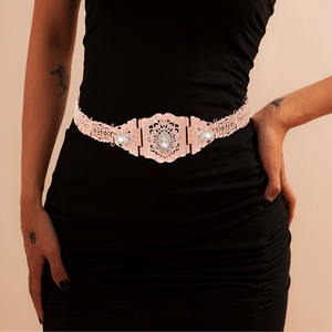 <span class=keywords><strong>Ceinture</strong></span> Marocaine Chic pour Femme Mariage <span class=keywords><strong>Caftan</strong></span>, <span class=keywords><strong>Ceinture</strong></span> en Métal Doré 14 Carats pour Femme, Chaîne Réglable à Faire Soi-Même - Product Image 2