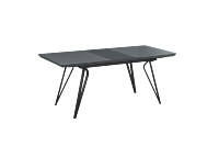 Table à manger rectangulaire moderne en bois mélaminé de style nordique avec pieds en métal, grande taille, extensible, portable, pour usage hôtelier