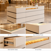 Commode à bijoux moderne en bois à 6 tiroirs avec plateaux en velours, rangement multifonctionnel écologique par MZYX