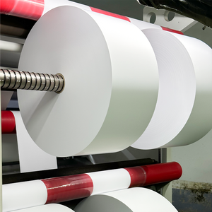 Hihg chất lượng dung môi keo dính nhiệt giấy Jumbo cuộn không thấm nước và Tear-proof truyền nhiệt Sticker - Product Image 1