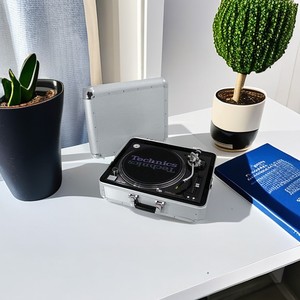 Étui de transport pour <span class=keywords><strong>platine</strong></span> <span class=keywords><strong>vinyle</strong></span> <span class=keywords><strong>Flight</strong></span> Sl 12 XT Noir Argent pour Technics SL1200 1210 Étui de transport en aluminium - Product Image 2