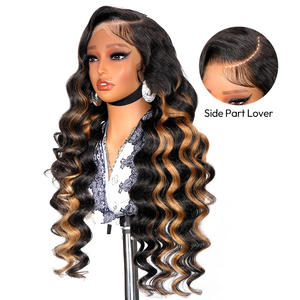 Perruques de cheveux humains à texture rebondissante et bouclée blonde élégante 13*6 perruques avant en dentelle pour femmes noires perruques de luxe exclusives - Product Image 3