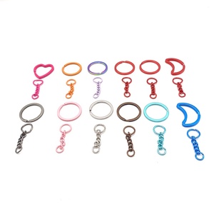 YYX <strong>Split</strong> Key Ring with Chain 1 Inch and Jump Rings Silver Metal Parts <strong>Keychain</strong> with Open Jump Ring and Connector Keyring Bulk - Product Image 2