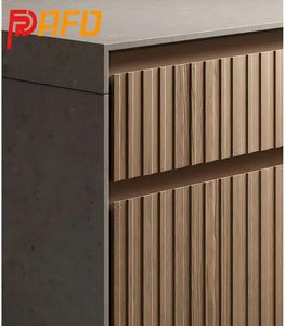 Meubles de cuisine sur mesure haut de gamme Refor, style shaker, armoires de cuisine en bois automatiques, îlot, y compris le robinet en stratifié marbré, charnières - Product Image 4