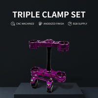 Set Triple Clamp Harga Pabrik, Fork Yoke, Handlebar Riser Mount, Bracket Kit Stem Kemudi Suspensi Depan Motor