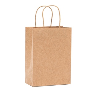 Sacs en papier kraft personnalisés, sacs à main avec logo personnalisé en petite série, emballages pour la restauration et les plats à emporter, sacs cadeaux - Product Image 1
