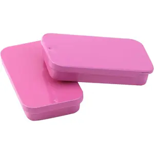 リサイクル可能なミント固体香水石鹸スライディングティンボックス工場卸売カスタム空の小さな長方形スライドトップ蓋金属ボックス