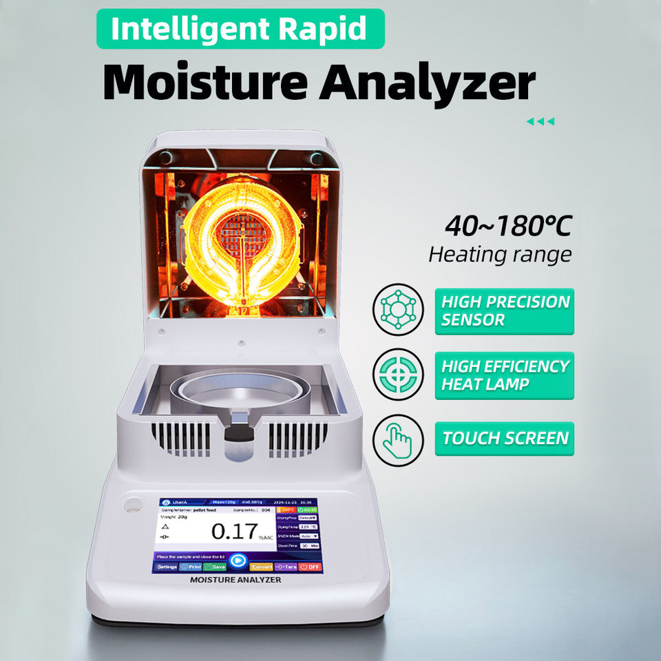 Factory Supply Digital Halogen Moisture Analyzer 110g/0.002g Laboratory ...