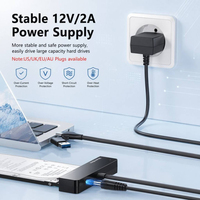 Boîtier adaptateur convertisseur de câble pour disque dur SSD/HDD SAS SATA 2.5 et 3.5 vers USB pour ordinateur portable Blueendless