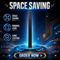 Thinuna SS6 II, enceinte colonne passive 2 voies à 6 haut-parleurs, design ultra-plat 50 mm, 160 W, son longue portée pour grandes salles de réunion