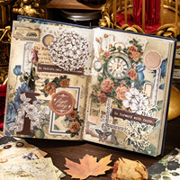 Un paquet de papier pour scrapbooking « Moonset » à motif de roses vintage, papier de fond pour scrapbooking, pour vieux livres