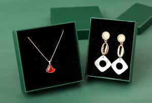 Yeşil küpe kolye mücevher yüzük ambalaj mücevher kutusu hediye kapaklı kutular - Product Image 3