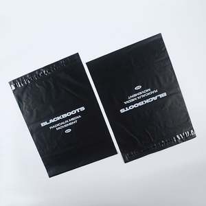 Sacs en polyéthylène personnalisés avec logo rose beige noir en gros, imperméables, biodégradables, pour l'expédition et l'emballage - Product Image 4