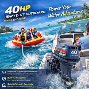 Moteur hors-bord 40HP 2 temps E40XMHL, démarrage électrique, 2 cylindres pour <span class=keywords><strong>bateau</strong></span> - Product Image 2