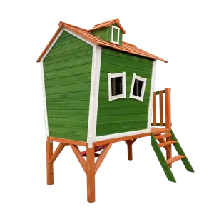 Открытый детский игровой домик с горкой деревянный детский открытый игровой домик для детей