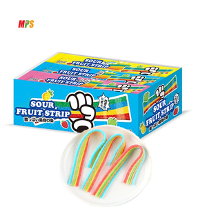 Halal Surtido de frutas sabor amargo tira multicolor cinturones regaliz gomoso al por mayor dulces y dulces - Product Image 3