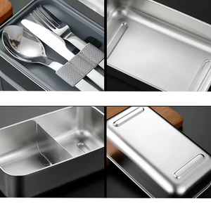 Sealed Leak Proof Bento <b>Box</b> Office <b>Microwave</b> Safe Food Container Food Grade Stainless Steel <b>Lunch</b> <b>Box</b> - Product Image 6