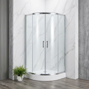 Cabines <span class=keywords><strong>de</strong></span> <span class=keywords><strong>douche</strong></span> d'angle en promotion avec porte coulissante en verre trempé <span class=keywords><strong>de</strong></span> 6 mm pour usage hôtelier - Product Image 4