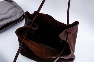 高级棕色女式真皮手提包-优雅手提包/肩包，定制标志，批发和来样定做 - Product Image 5