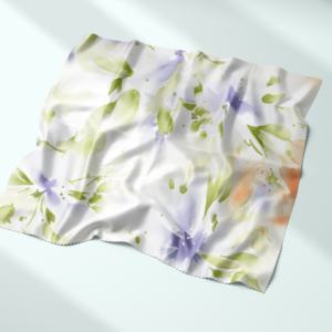 WF, patrón Floral de lujo, estampado Digital, tela de seda satinada, 100% poliéster, Spandex, tejido para ropa de mujer y Niña - Product Image 4