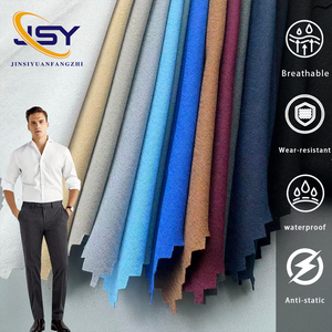 Tissu T400 extensible dans quatre sens, teint en fil, <span class=keywords><strong>imperméable</strong></span>, 100 % <span class=keywords><strong>polyester</strong></span>, 135 GSM, idéal pour pantalons décontractés, vestes, sacs - Product Image 1