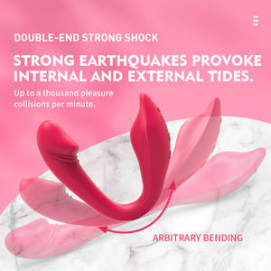 Hot Sale Doppel köpfiger Vibrations stab Silikon dildo Bieg bares Masturbation gerät für Erwachsene mit Anal vibratoren Vibrator Zauberstab - Product Image 6