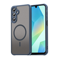 Coque de protection pour Galaxy A55, étui de téléphone Samsung A35, coque A16, toucher peau, PC TPU, anti-chute, mat avec aimant
