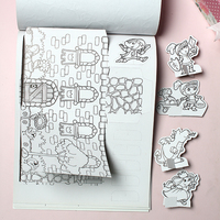 Livre d'activités autocollantes 130 pièces Château et Fête, Kit d'origami autocollant Château de Contes de Fées pour Enfants à Colorier, Créer et Décorer