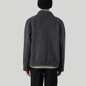 Veste en <span class=keywords><strong>laine</strong></span> à col rabattu de haute qualité manteau d'hiver <span class=keywords><strong>court</strong></span> en <span class=keywords><strong>laine</strong></span> véritable pour hommes - Product Image 4